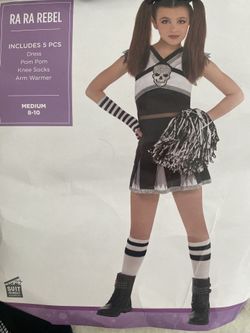 RA RA Rebel Costume - Black Cheerleader 