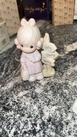 1992 Enesco Precious Moments "Loving, Caring, and Sharing Along The Way” Figurine
