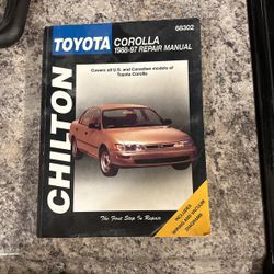 Chilton 1(contact info removed) Toyota Corolla Repair Manual