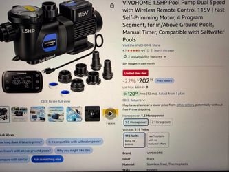 Brand new 1.5HP pool pump dual speed 115V
