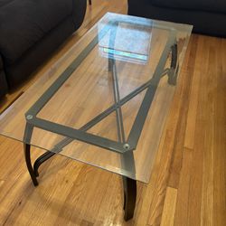 Glass Coffee Table Set & 2 End tables 