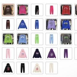 SP5DER HOODIE multi Color, All Sizes SHIP ONLY 