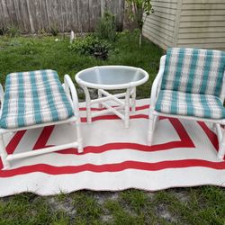 PVC Patio Furniture Used Condition. $50 Firm On Price