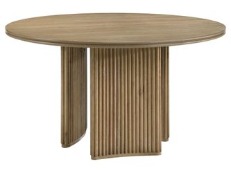Adina Distressed Light Brown 53-inch Round Wood Dining Table