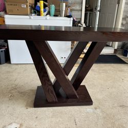 Dark Wood Side Table 