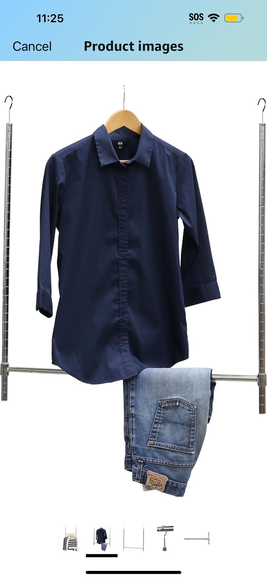 Simple Houseware Adjustable Closet Hanging Rod, Chrome-used, Set Of 2 Hangers, Great Condition