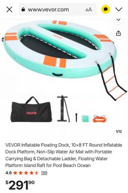 VEVOR Inflatable Floating Dock Platform