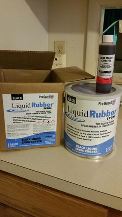 Liquid Rubber EPDM for Roofs or RV'S 1 Gallon in Black.