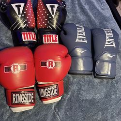 3 pairs of boxing gloves 14-16 oz