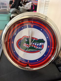 Florida gators Neon light Clock
