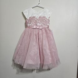 Girls Pink & White Dress 