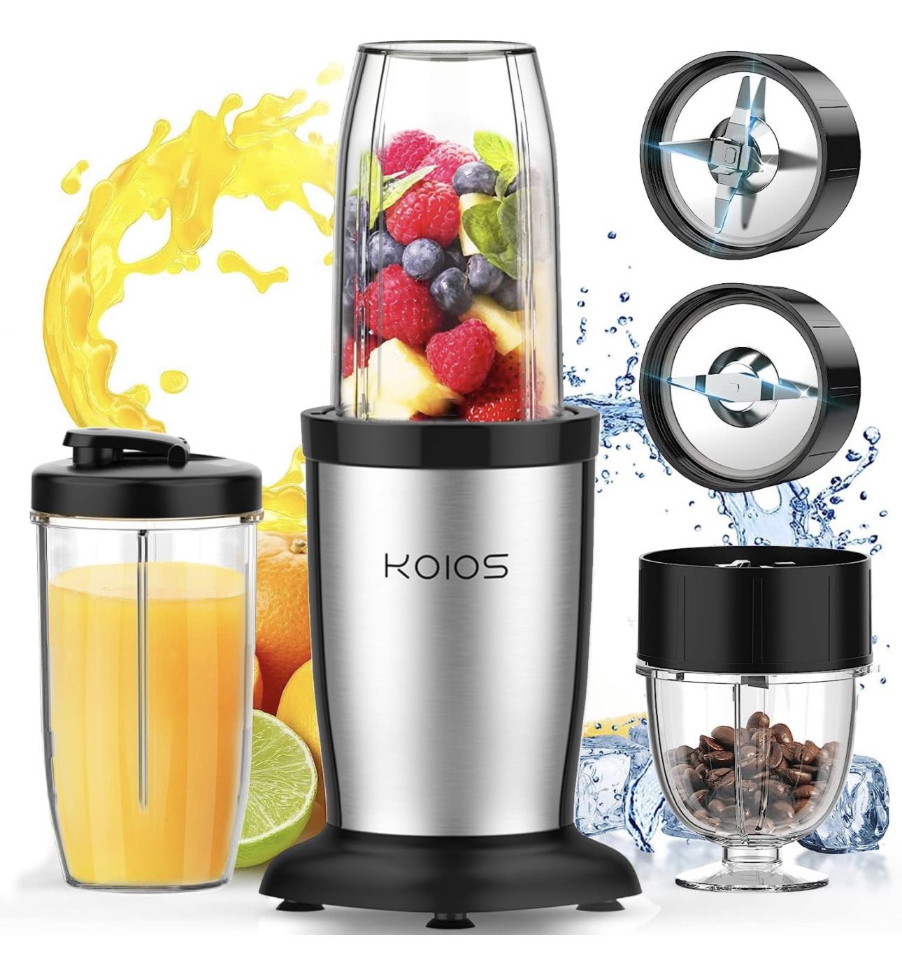 KOIOS 850W Bullet Personal Blender for Shakes and Smoothies, 11 Pieces  Countertop Blender and Grinder Combo for Kitchen, Smoothies Maker Mixer for  Pro for Sale in San Antonio, TX - OfferUp