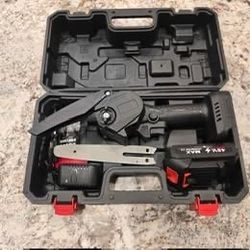 Cordless Mini Chainsaw with 48V Battery and Case