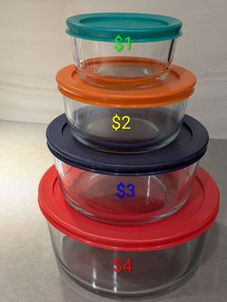 Pyrex glass containers