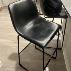 2 Leather Barstools