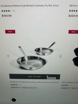 All clad set 8 inch and 12 inch fry pan