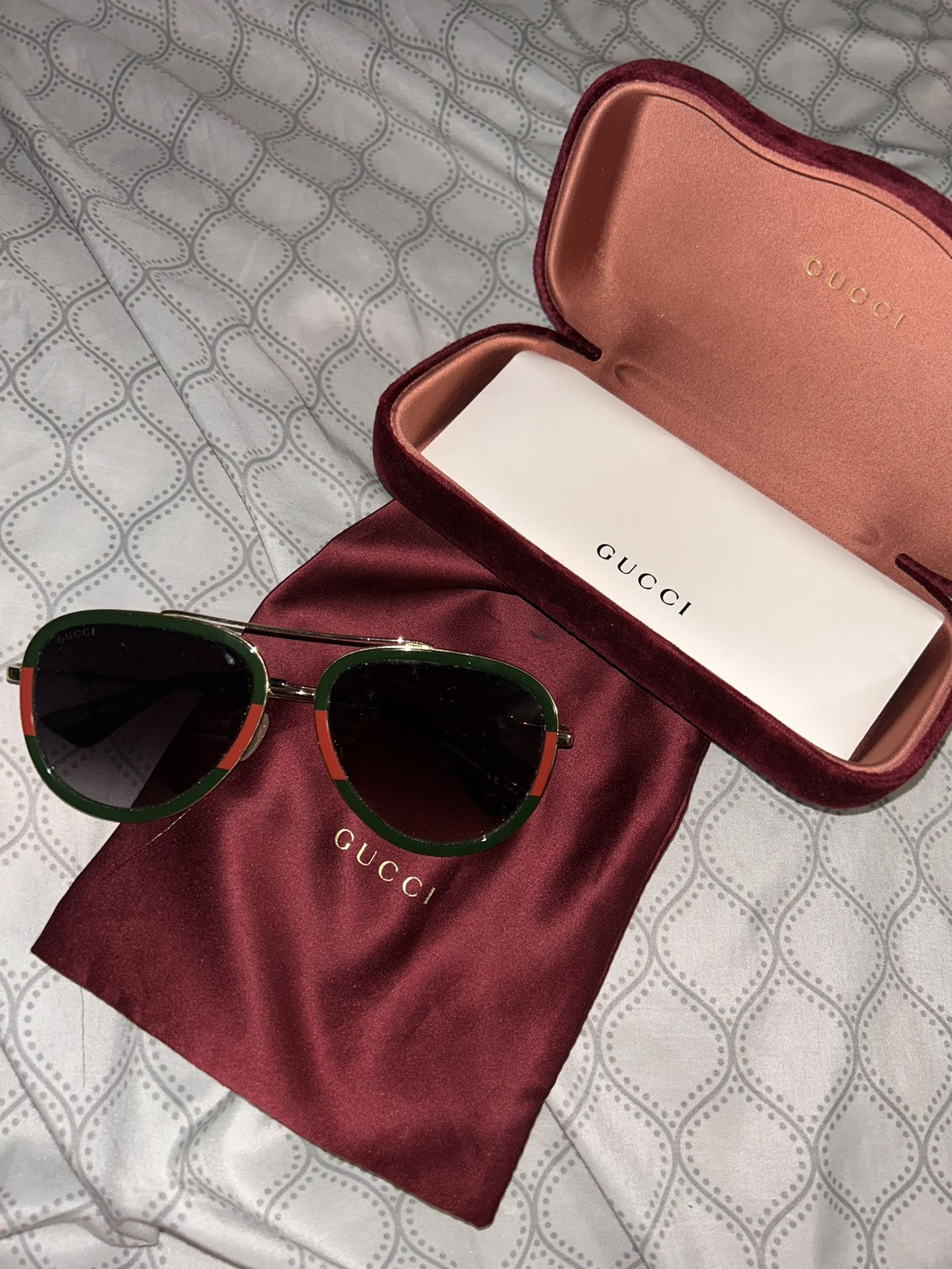 100% Authentic Gucci Aviator Unisex Sunglasses 
