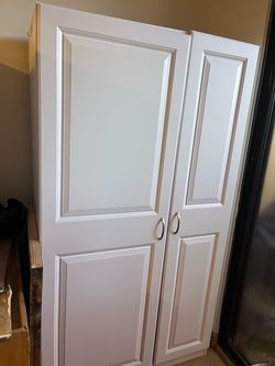 Big Pantry -Estate by AWC White Wood Composite Utility Storage Cabinet