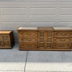 Heritage Solid Wood Dresser + Nightstand – Made in Portugal (Stone Top)