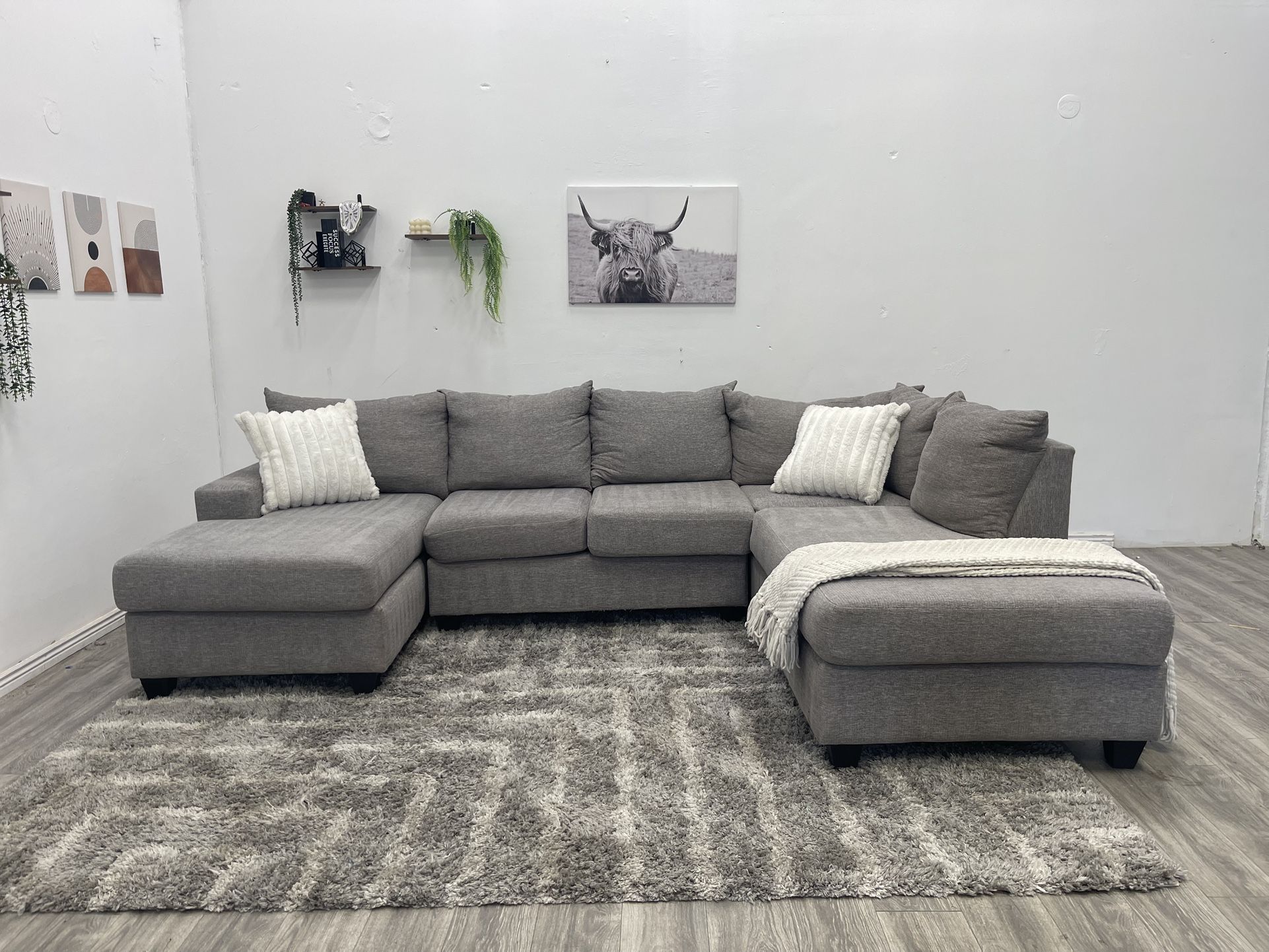 Gray Sectional Couch - Free Delivery