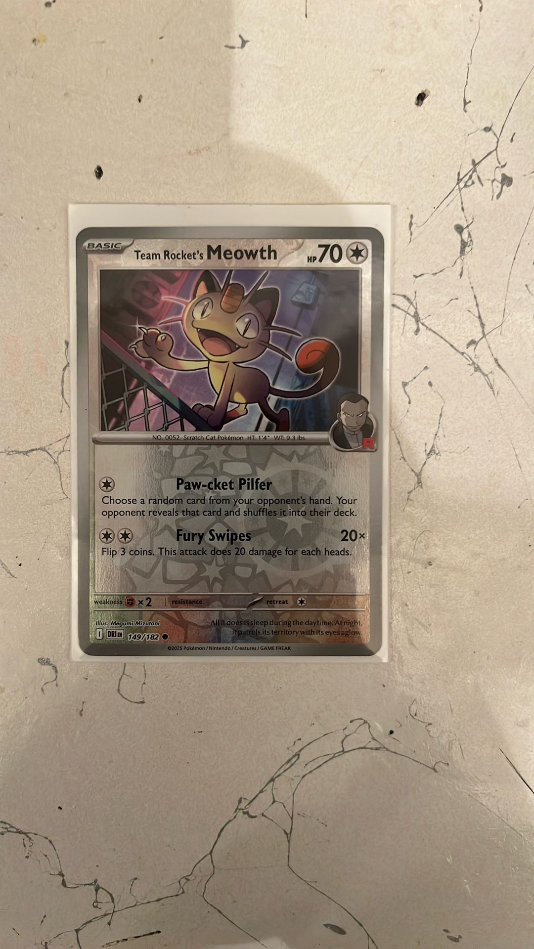 Team Rocket's Meowth • Destined Rivals Pokemon Destined Rivals • 149/182