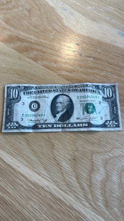 10 dollars bill from 1974