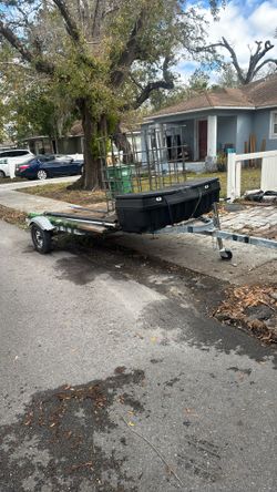 Flat Trailer With Tool Box