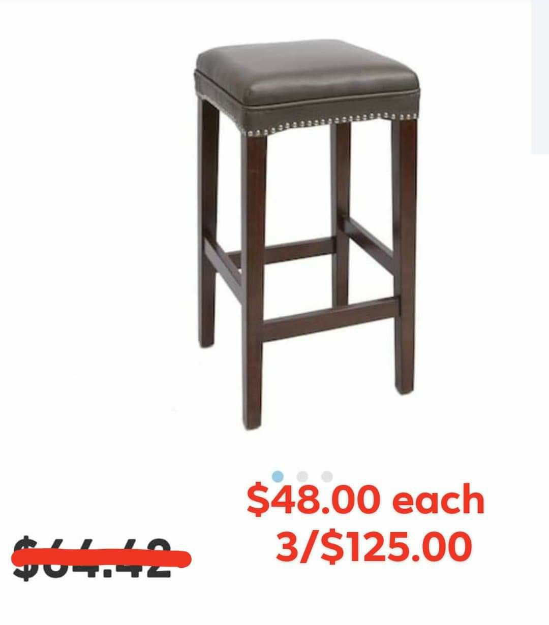 Cheyenne faux leather upholstered bar stools