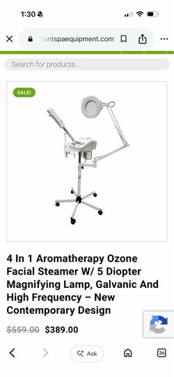 3 In 1 Aromatherapy Ozone Facial Steamer W/ 4 Diopter, Galvanic And High Frequency