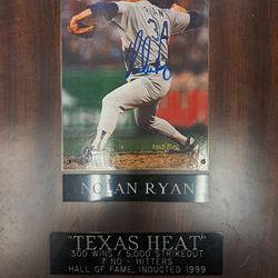 Nolan ryan autograph card 5000 strike out 7 no- hitters