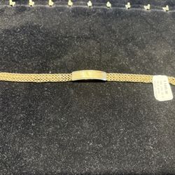 FIRM!! 10k 15.2Grms Yellow Gold Id Bracelet 