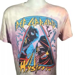 Def Leppard Hysteria Tie Dye Graphic T- Shirt  Women’s SZ MEDIUM