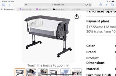 NEW IN BOX Mika Micky Baby Bassinet Bedside Sleeper Bedside