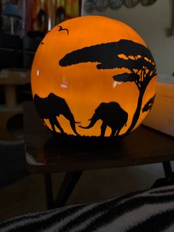African Safari Elephant Globe Light