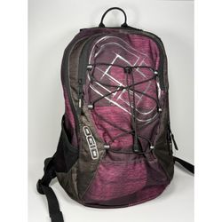 OGIO Womens Backpack Soho Laptop Bag Pink Black Plaid Bungee Tech School Travel