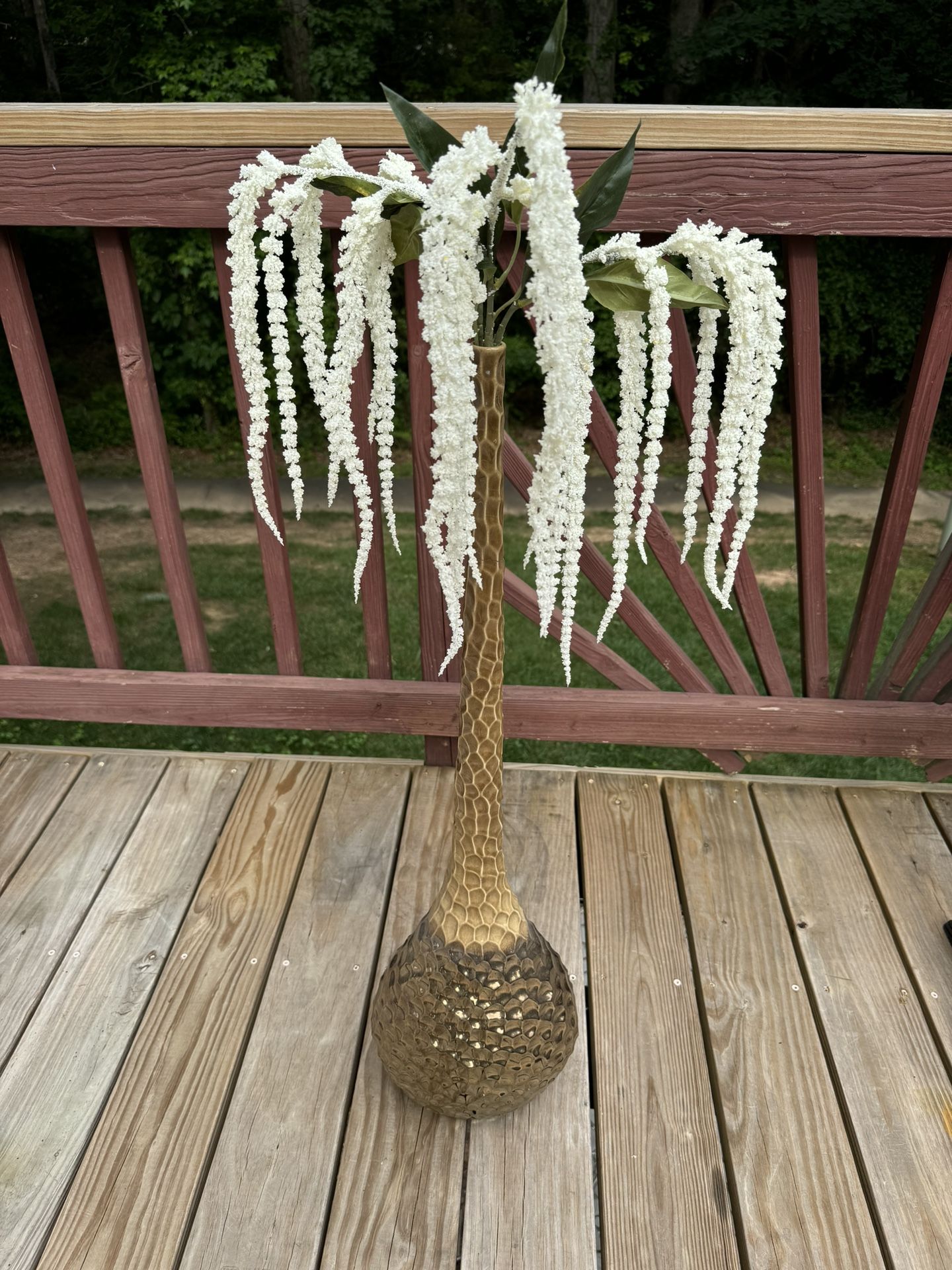 Vase And Wisteria Flowers