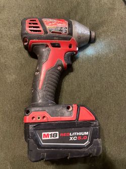 Milwaukee 18v impact with 5.0 battery