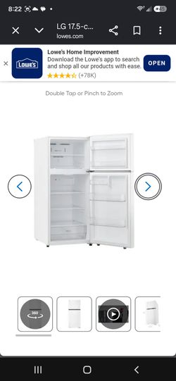 LG Refrigerator17.5-cu ft Standard-Depth 28-in Wide Top-Freezer  ( White ) Garage Ready ENERGY STAR Certified