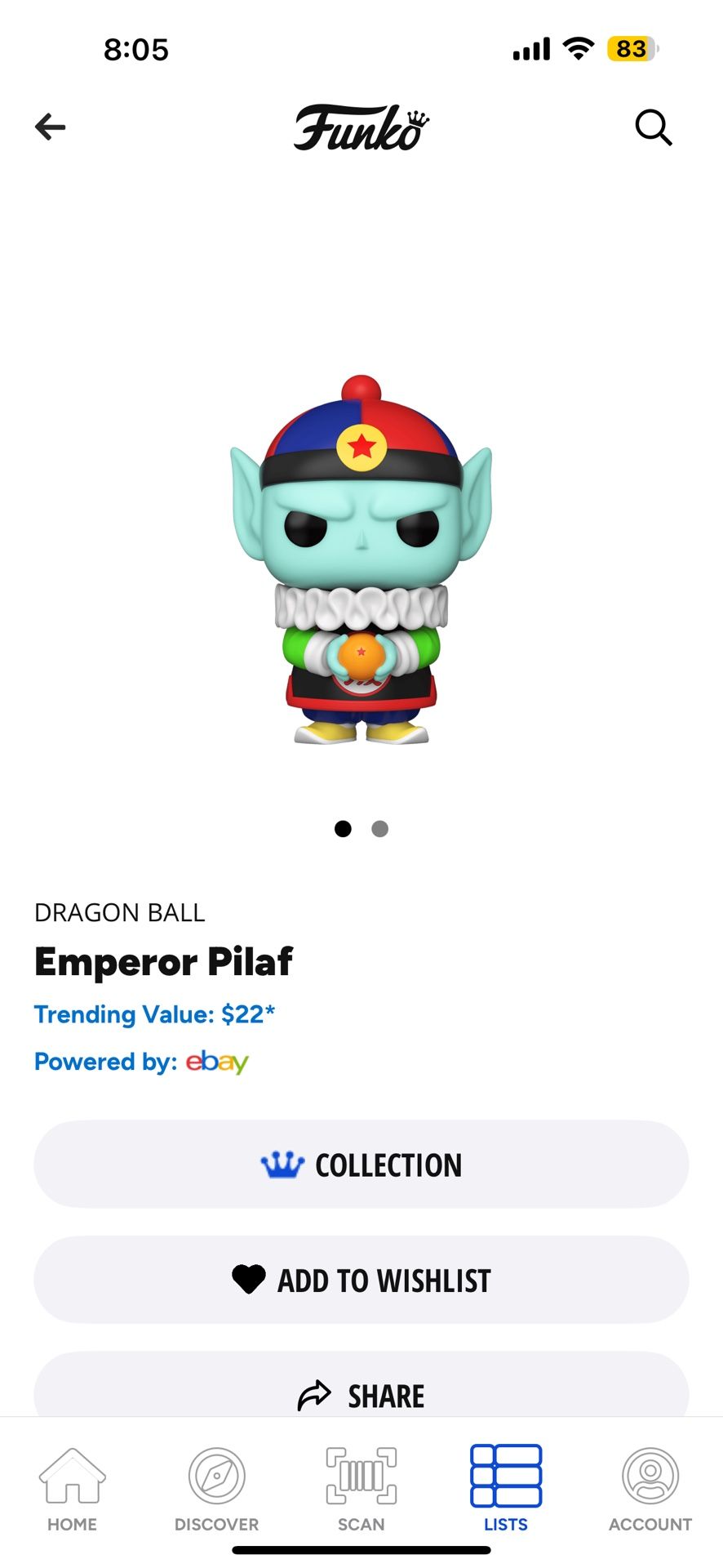 Emperor Pilaf dragon ball z funko