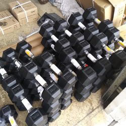 Brand new Rubber Hex Dumbbells