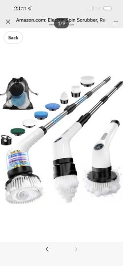 Brand new in box Electric Spin Scrubber, Rechargeable with Upgraded Battery & Extended Runtime, IPX7 Cleaning Brush, 3000mAh Battery 7 Brush Heads 2-S