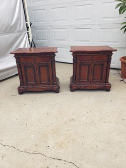Vintage Wood Nightstands