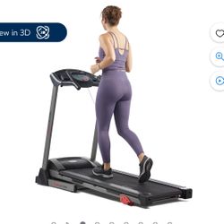 Sunny Health & Fitness Foldable Electric Smart Treadmill with Adjustable Incline and Bluetooth Connectivity