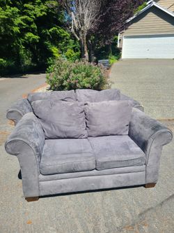 Free! Grey Microfiber Couch & Loveseat!
