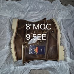 THOROGOOD 💯 LEATHER 8"MOC STEEL TOE LACE UP BOOTS 