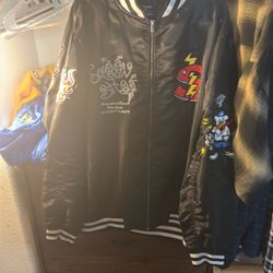 Screenshot Graphic Bomber Jacket All Black