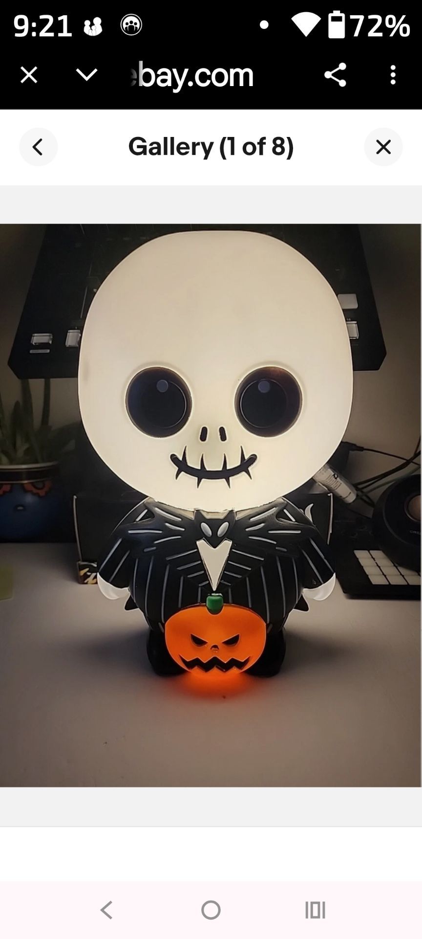 Rare- Jack Skellington- Blow Mold- The Nightmare Before Christmas"- Halloween- Works- Collector- Gift- Autumn- Decor- Kitsch- 13 1/2 inch