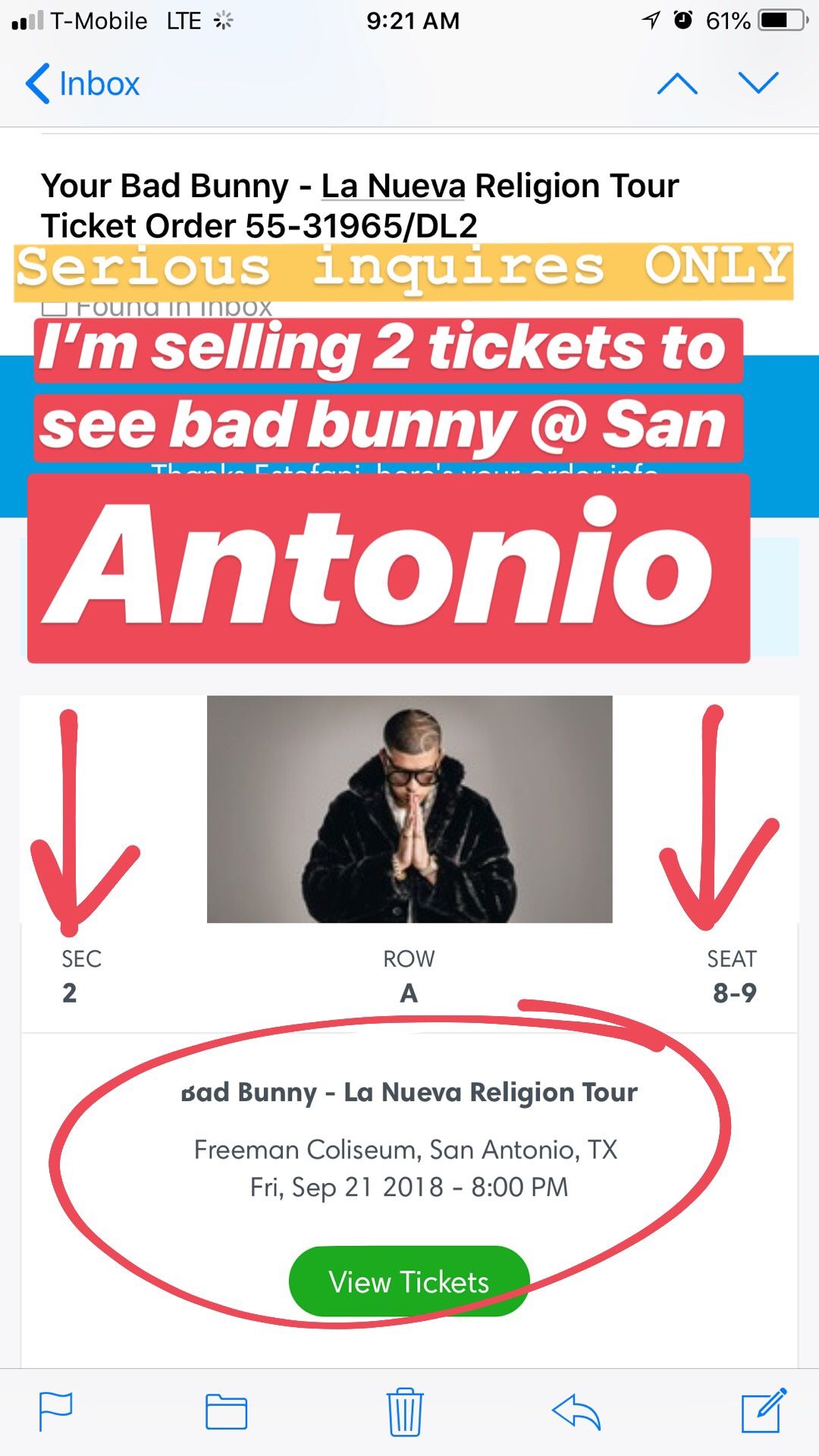 Bad bunny concert @ San Antonio