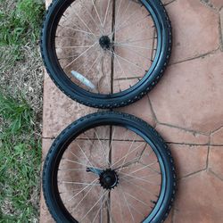 Bicycle / Bike 20 Inch Wheels & New Tires ( Rueda / Llanta Para Bicicleta 20 Pulgadas )