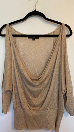 Medium dressy top- gold and sparkly